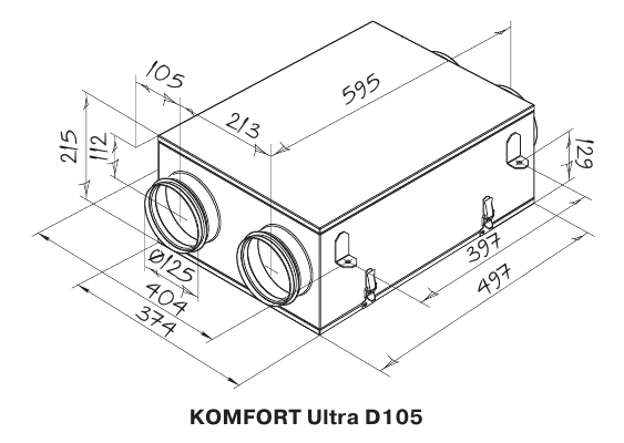 KOMFORT Ultra D105-A приточно-вытяжная установка с рекуперацией тепла