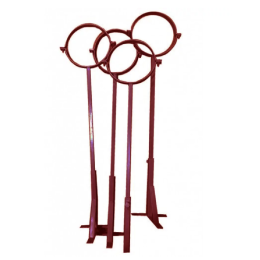 Кронштейн телескоп. с хомутом 160 красный 50-90 см