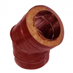 Сэндвич Отвод 45 150/210 оцинк. 0,5 / оцинк. 0,5 красный