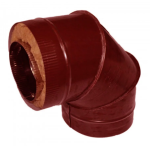Сэндвич Отвод 90 100/200 оцинк. 0,5 / оцинк. 0,5 красный