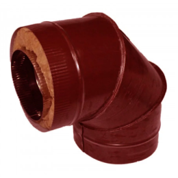 Сэндвич Отвод 90 150/210 оцинк. 0,5 / оцинк. 0,5 красный