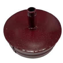 Заглушка с отводом конденсата из оцинкованной стали красная