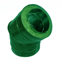 Отвод 45 сэндвич 0,5мм/0,5мм из оцинкованной стали зеленый