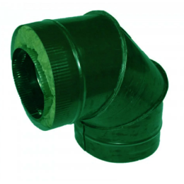 Сэндвич Отвод 90 150/210 оцинк. 0,5 / оцинк. 0,5 зелёный