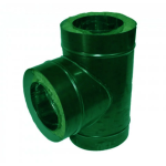 Сэндвич Тройник 90 300/380 оцинк. 0,5 / оцинк. 0,5 зелёный