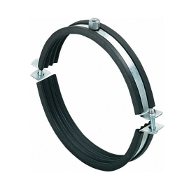 d80Хомут c резиновым профилем и приварной гайкой 