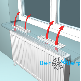 4409ДП Решетка вентиляционная ДП фланец 420x73 переточная 450х91 пластик ERA