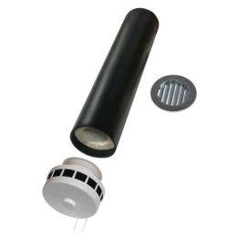 КИВ 125 0,5м с алюминиевой решеткой и антимоскитной сеткой. Клапан Инфильтрации Воздуха