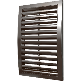 1515РРН кор, Решетка наружная ASA вентиляционная вытяжная 150х150, коричневая