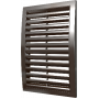 1825РРН кор, Решетка вентиляционная наружная, разъемная 180x250, ASA-пластик, коричневая
