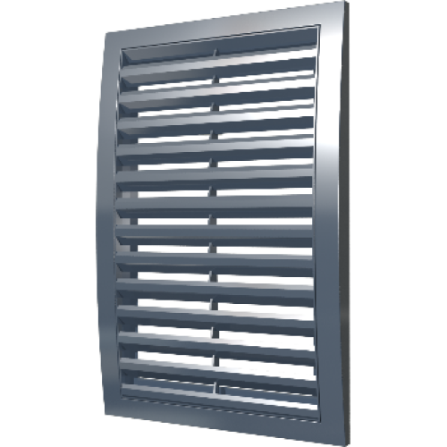 2525РРН сер, Решетка наружная ASA вентиляционная вытяжная 250х250, серая