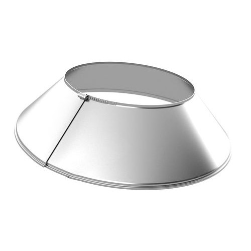 Косынка 550  из нержавеющей стали для дымохода глянец