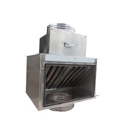 Вертикальный гидрофильтр серии ПРОФИ для круглых каналов D200 из нержавеющей стали