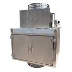 Вертикальный гидрофильтр серии ПРОФИ для круглых каналов D200 из нержавеющей стали