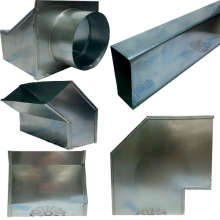Воздуховоды из оцинкованной стали прямоугольные 90x220