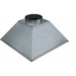 Зонт купольный вытяжной ЗВОК 800х800х400/ф100 из оцинкованной стали на шинорейке