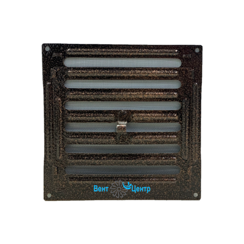 Решётки фасадные с москитной сеткой Р 250х250 медь