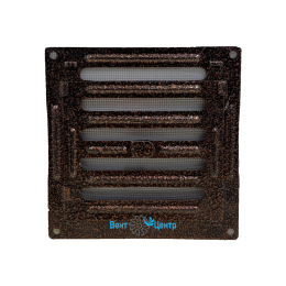 Решётки фасадные с москитной сеткой Р 200х200 медь