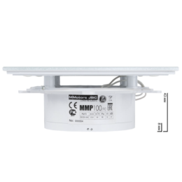 Вентилятор накладной сверхтонкий MMotors JSC MMP-06 100/90 куб/ч Стекло/Квадрат Белый