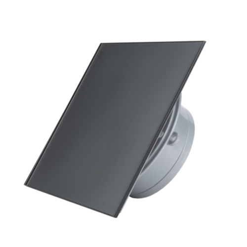 Вентилятор накладной сверхтонкий MMotors JSC MMP-06 100/90 куб/ч Стекло/Квадрат Темно Серый