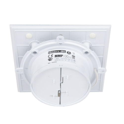 Вентилятор накладной сверхтонкий MMotors JSC MMP-06 100/90 куб/ч Стекло/Квадрат Белый