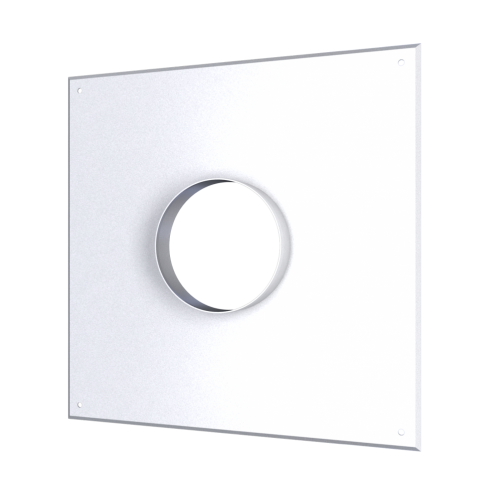 120 Площадка торцевая металлическая 300х300, с фланцем O120