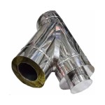 Тройник 45 150/220 AISI 430 нерж. 0,5 / AISI 430 нерж. 0,5