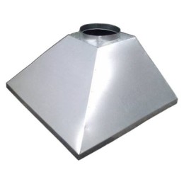 Зонт купольный вытяжной ЗВОК 500х600х400/ф110 без шины из оцинкованной стали