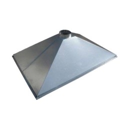 Зонт купольный вытяжной ЗВОК 550х1000х400/ф150 из оц. стали на шинорейке