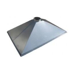 ЗВОК 700х1500х400h d120 купольный вытяжной зонт на шине из оцинкованной стали