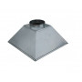 Зонт купольный вытяжной ЗВОК 700х1000х400/ф120 из оцинкованной стали на шинорейке