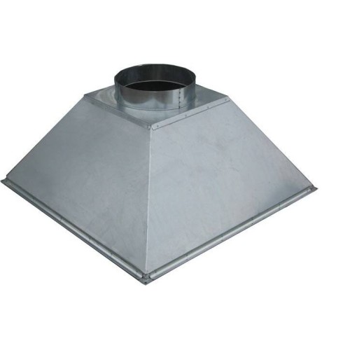 Зонт купольный вытяжной ЗВОК 500х600х400/ф200 из оцинкованной стали на шинорейке