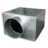 Адаптер 305х305ф160 из оцинкованной стали боковая врезка