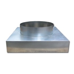 Адаптер 155х155ф125 из оцинкованной стали верхняя врезка