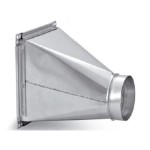 Переход 200х150/125 из оцинкованной стали 0,5 мм