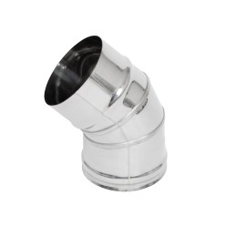 Отвод утепленный 45 300/400 AISI 304 нерж. 0,5/ AISI 430 нерж. 0,5