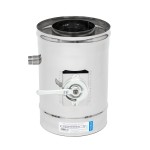 Шибер утепленный с хомутом 130/200 AISI 316 нерж. 0,8/AISI 304 нерж. 0,5