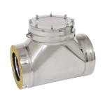 Взрывной клапан с хомутом 220/300 AISI 316 нерж. 0,8/AISI 304 нерж. 0,5