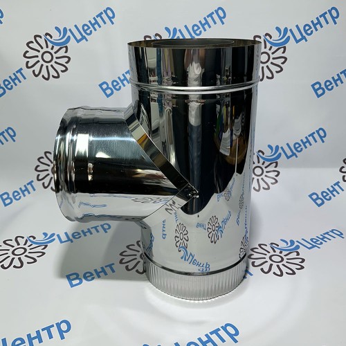 Тройник 90 110/200 AISI 430 нерж. 0,5 / AISI 430 нерж. 0,5