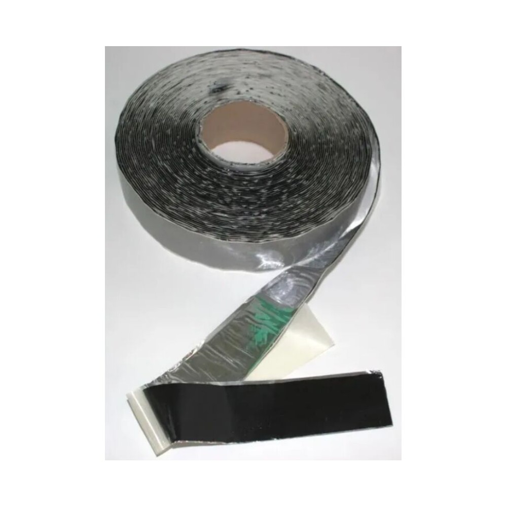 Лента метализированная бутиловая Липлент МП 50 20 м гидро-паро-звукоизоляционная под подоконник
