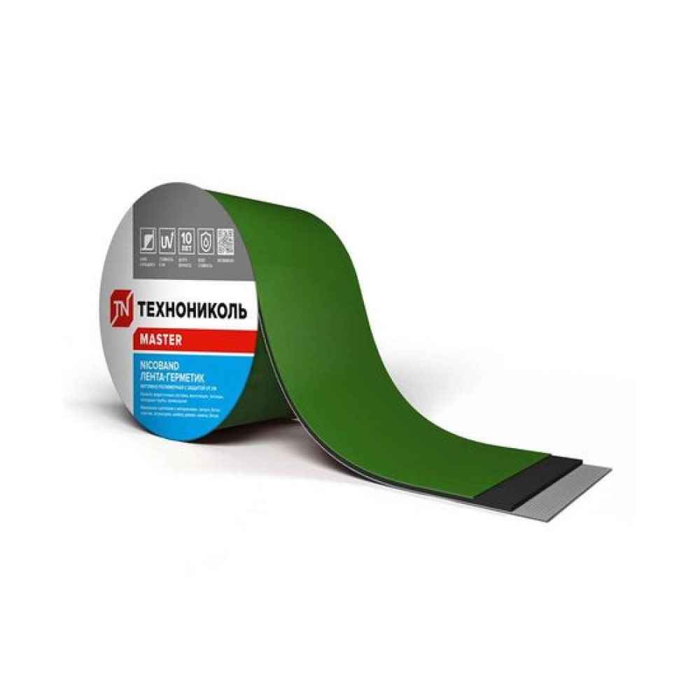 Nicoband зеленый 10мx10см лента-герметик Master
