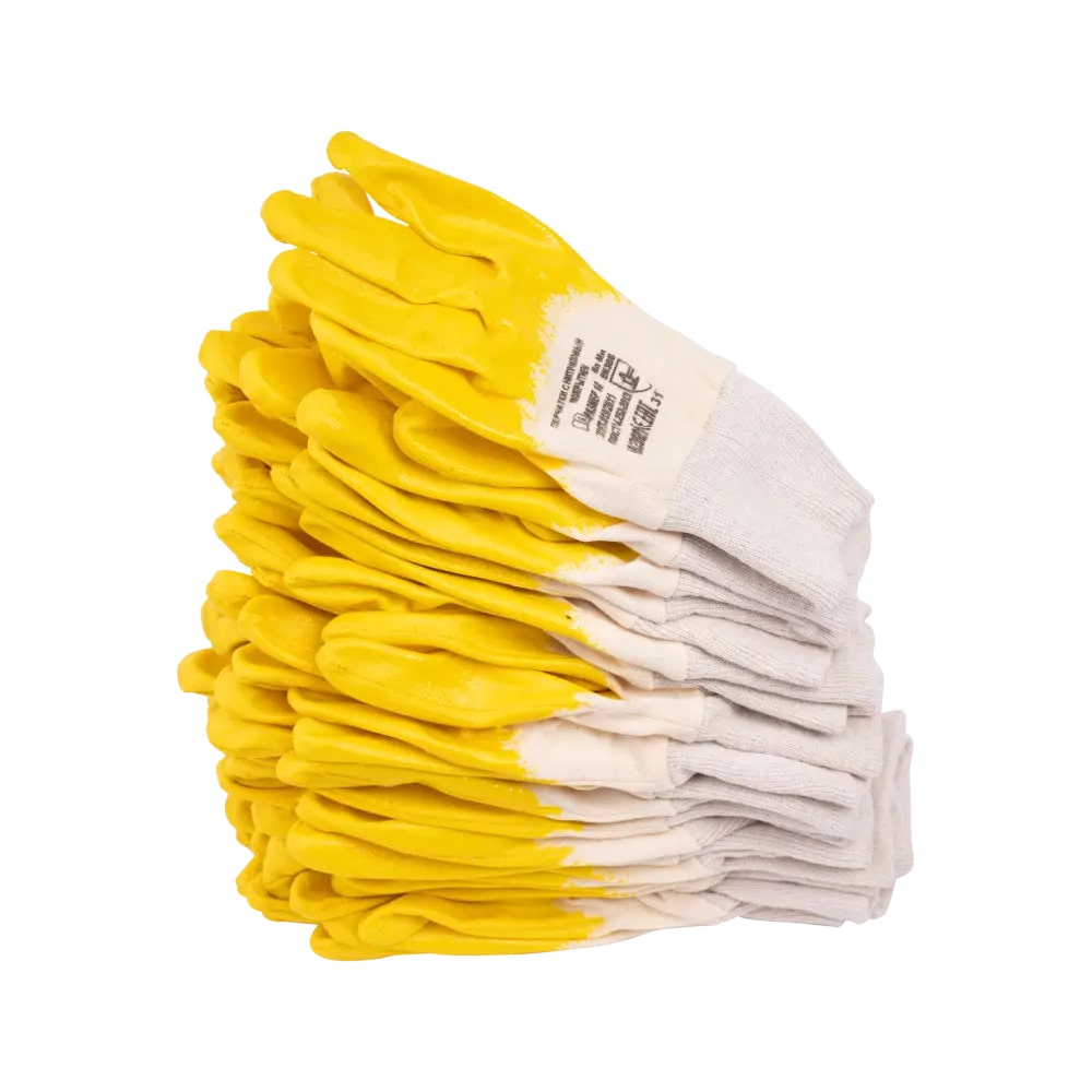 Перчатки с нитриловым частичным покрытием, Лайт, манжет - резинка, Fort