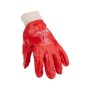 Перчатки облитые ПВХ, Гранат (красные МБС, подкладка Интерлок)