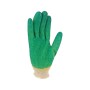 Перчатки х/б с латексным покрытием, двойной облив, зеленые
