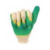 Перчатки х/б с латексным покрытием, двойной облив, зеленые