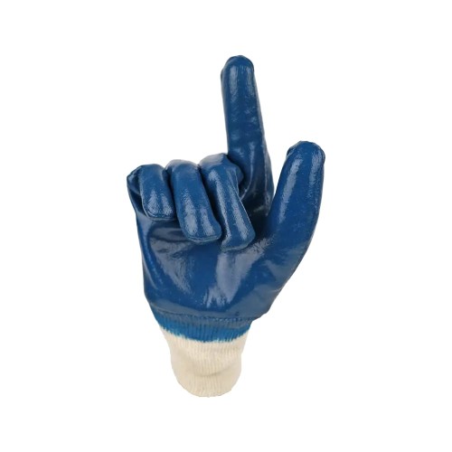 Перчатки с нитриловым полным покрытием, манжет — резинка