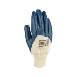 Перчатки с нитриловым частичным покрытием, манжет — резинка