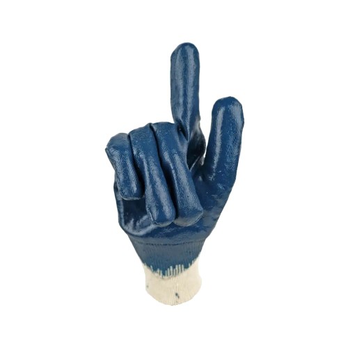 Перчатки с нитриловым частичным покрытием, манжет — резинка