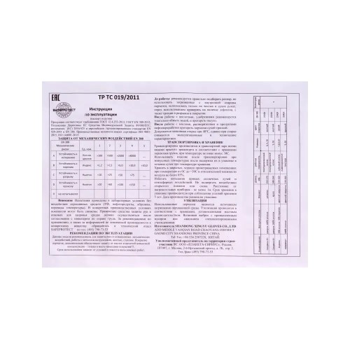 Перчатки с латексным покрытием, манжет — резинка