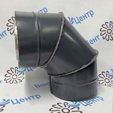 Отвод 90 сэндвич 0,5мм/0,5мм из оцинкованной стали серый